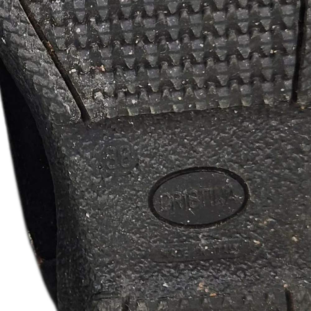 Oscar Sport Cristina Après Ski Black Fur Suede Leather Cheetah BootWomen Size 38 - Picture 12 of 16